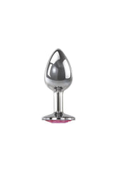 Adam & Eve Metal Butt Plug with Pink Gem Small Butt Plugs